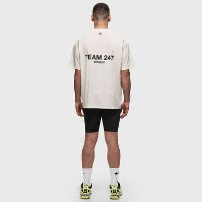 REPRESENT | TEAM 247 OVERSIZED T-SHIRT { FLAT WHITE
