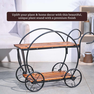 Flora on Wheels 2-Tier Plant Stand