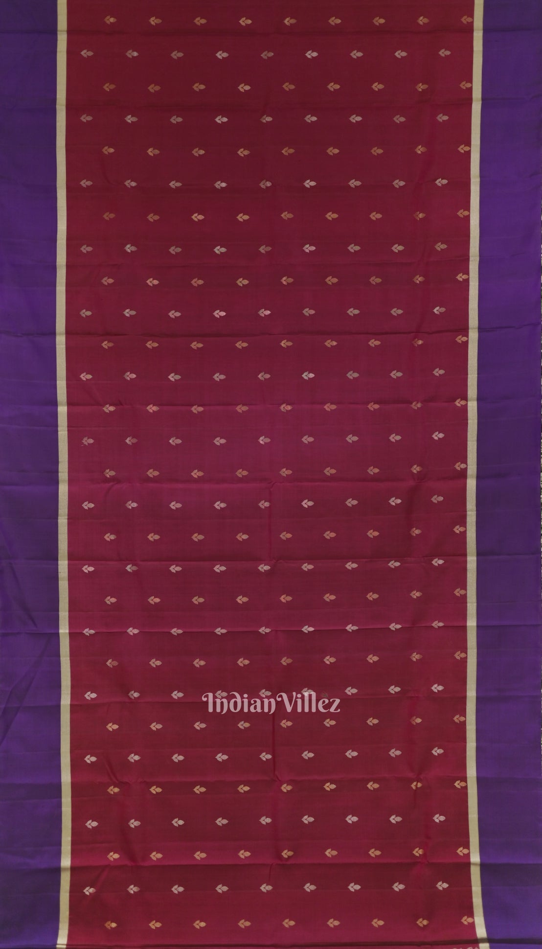 Dark Maroon With Blue Pure Kanjivaram Soft Silk Saree