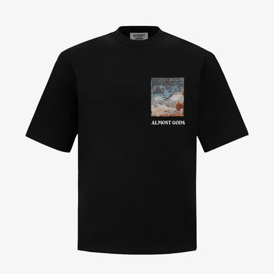 ALMOST GODS | ALMOST GODS ARCANA JACQUARD PATCHED TEE { BLACK