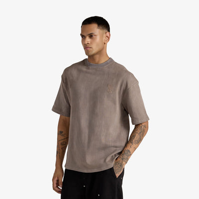 F A R A K | BASICS GREY BAGRU T-SHIRT { GREY