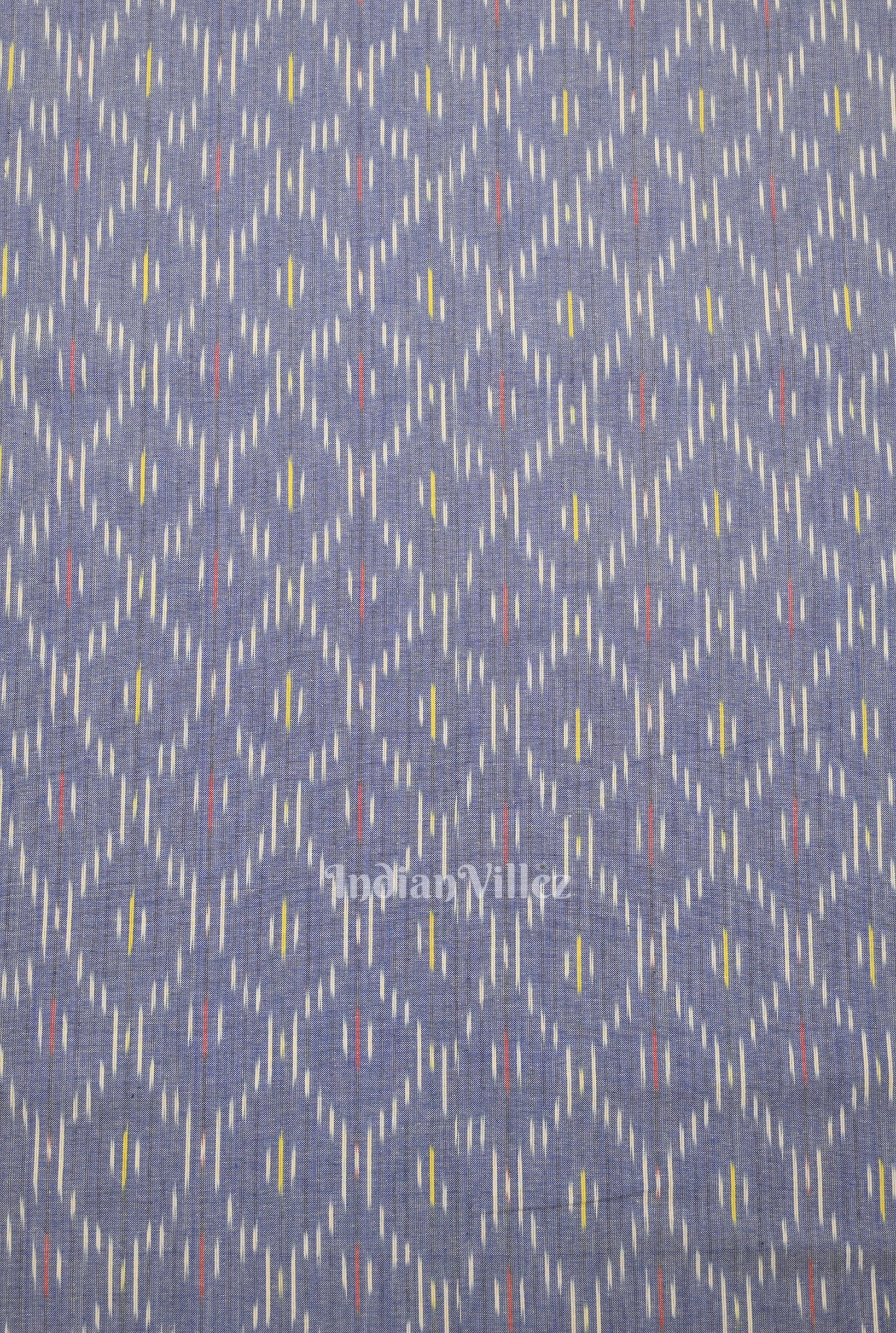 Surf Blue Pochampally Ikat Cotton Fabric