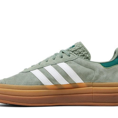 adidas Gazelle Bold Silver Green Gum (Womens)