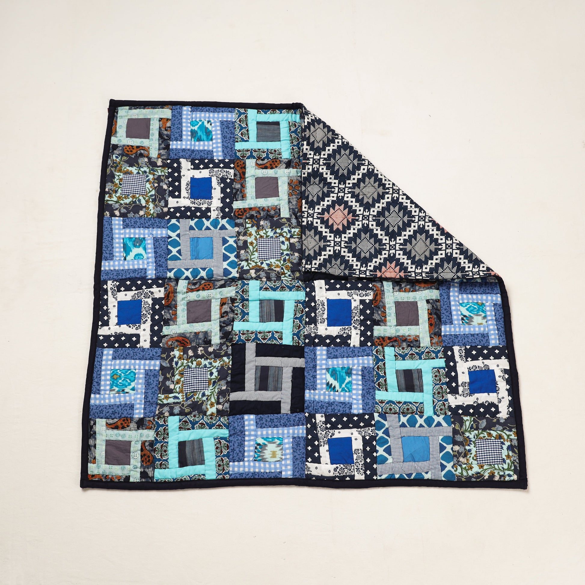 Applique Quilted Reversible Multipurpose Mat by Purkal Stree Shakti Samiti (37 x 36 in)