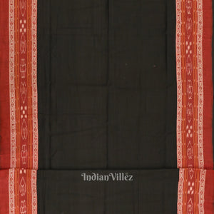 Maroon Black Pasapali Sambalpuri Cotton Dress set with Dupatta