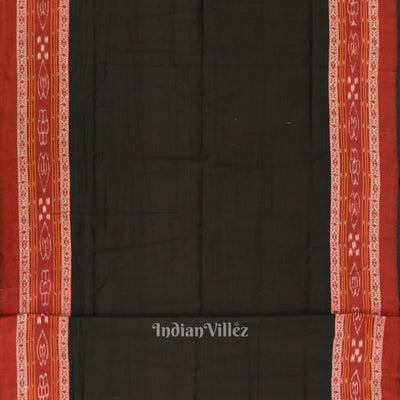 Maroon Black Pasapali Sambalpuri Cotton Dress set with Dupatta