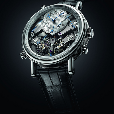 Breguet Tradition 7077 Skeleton Dial Black 44 MM Watch for Men