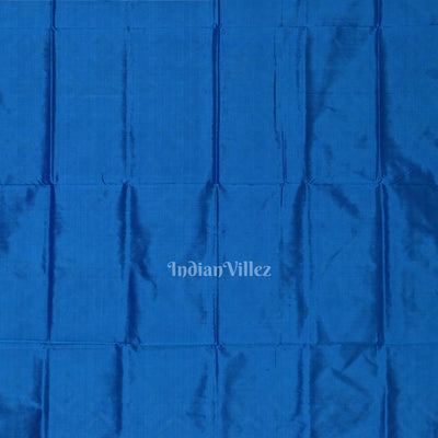 Aqua Blue White Pasapali Sambalpuri Silk Saree