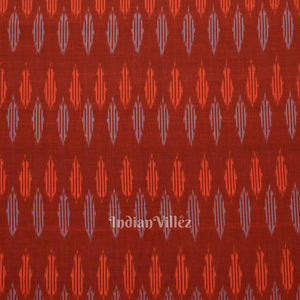 Maroon Pochampally Ikat Cotton Fabric