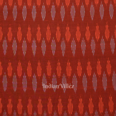 Maroon Pochampally Ikat Cotton Fabric