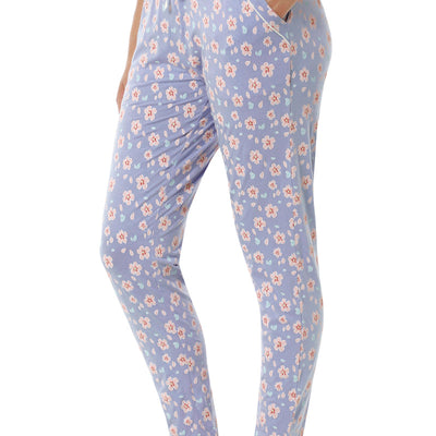 Full Length PJ Bottom - Brunnera Blue Floral Print