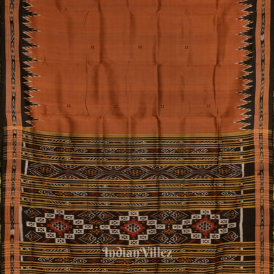 Cupper Phoda Kumbha Design Odisha Ikat Khandua Silk Saree
