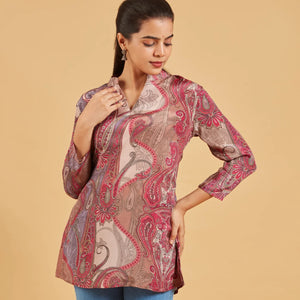 Multi colour Abstract Printed Short Top