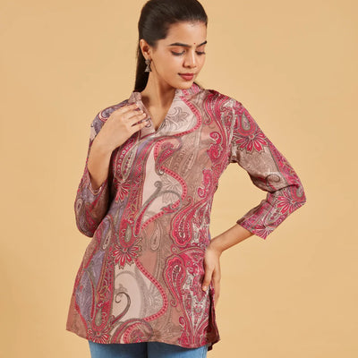 Multi colour Abstract Printed Short Top