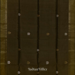 Musk Green With Red Dual Tone Pure Bishnupuri Silk Saree