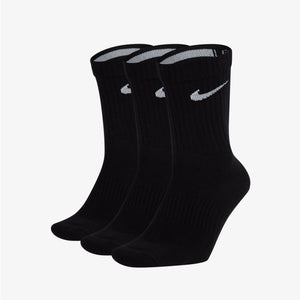 NIKE | PERFORMANCE LIGHTWEIGHT TRAINING CREW SOCKS (3 PAIRS) { BLACK/WHITE