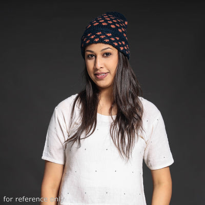 Black - Kullu Karishma Handwoven Merino Wool Cap
