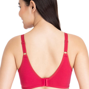 Smooth Definition Padded Wired Full Coverage T-Shirt Bra - Persian Red