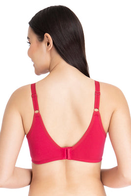 Smooth Definition Padded Wired Full Coverage T-Shirt Bra - Persian Red