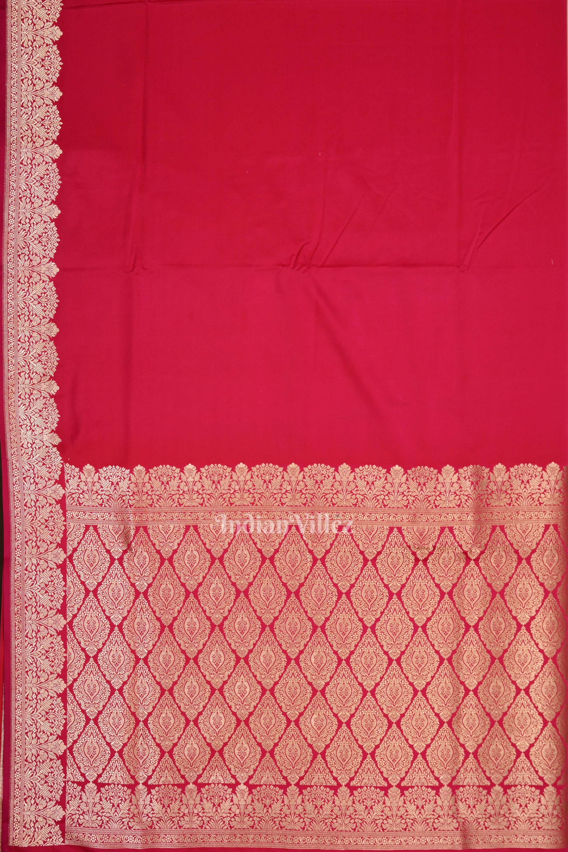 Exclusive Bright Pink Pure Soft Mashru Satin Silk Banarasi Saree