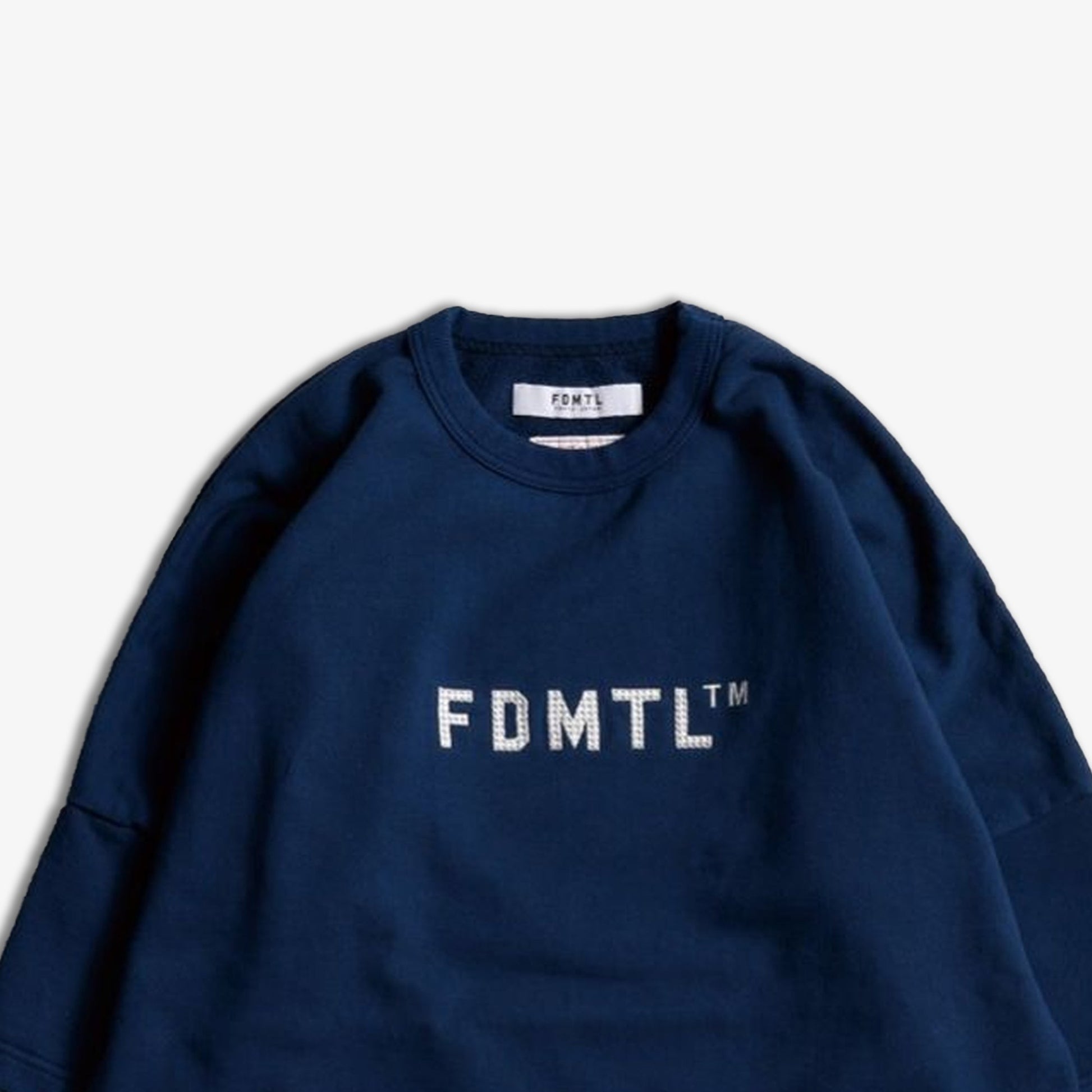 FDMTL | EMBROIDERY LOGO SWEAT TEE  { BLUE