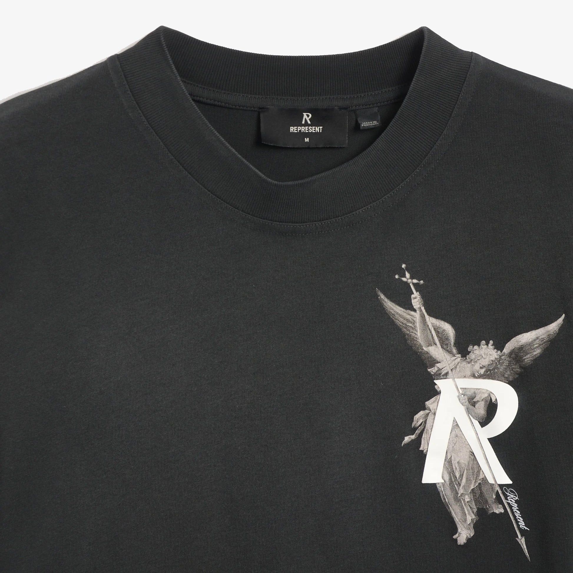 REPRESENT | ARCHANGEL T-SHIRT { STAINED BLACK