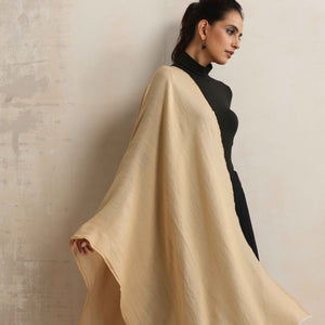 trueBrowns Beige Weave Woollen Stole