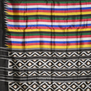 Multicolour Stripped Odisha Ikat Contemporary Designer Saree