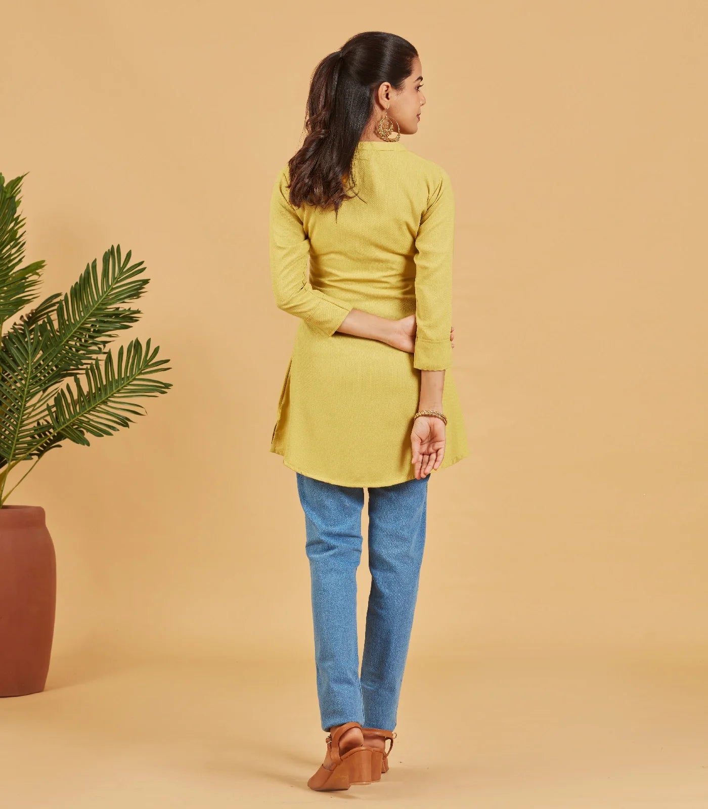 Grass Yellow Short Top