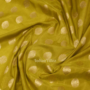 Mehendi Green Soft Pure Mashru Satin Silk Banarasi Saree