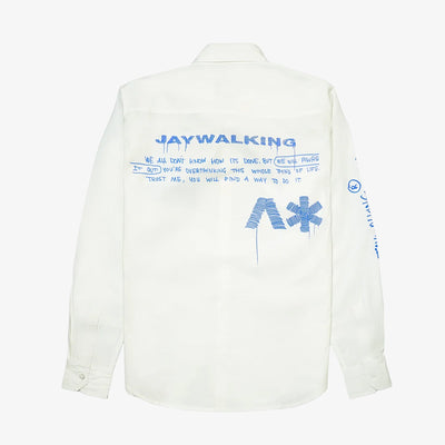 JAYWALKING | GOOD ENERGY SHIRT { WHITE