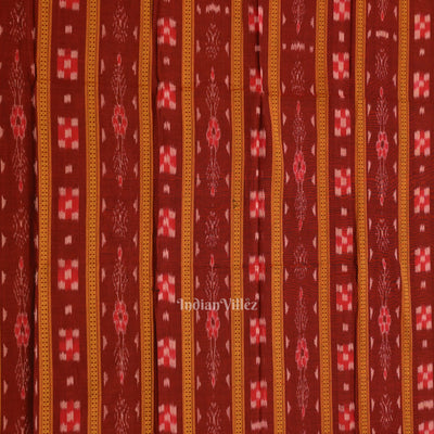 Red Pure Cotton Sambalpuri Dress Material & Dupatta