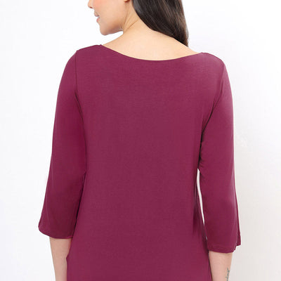 Lace Touch Sleep Top - Anemone