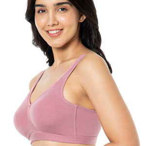 Cotton Chic Support Solid Non Padded Non-Wired Bra - Mesa Rose