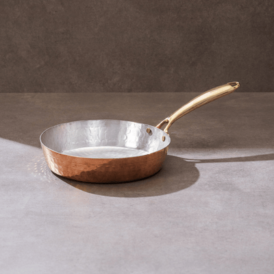 Copper Frypan (Frying Pan) with Brass Handle