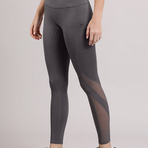 Energize Panelled Tights - Volcanic Glass