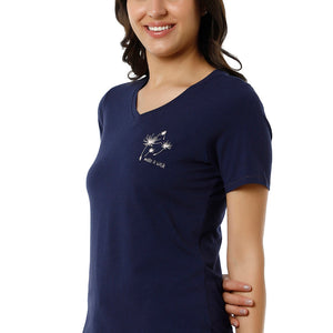 V-Neck Sleep Tee - Ocean Cavern