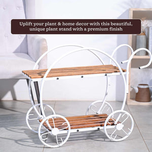 Flora on Wheels 2-Tier Plant Stand