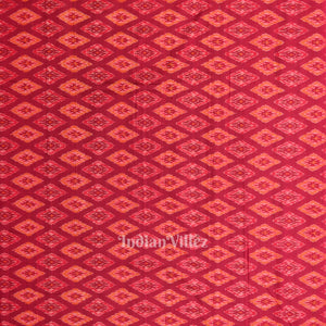 Exclusive Magenta Pink Pochampally Ikat Silk & Cotton (Sico) Fabric