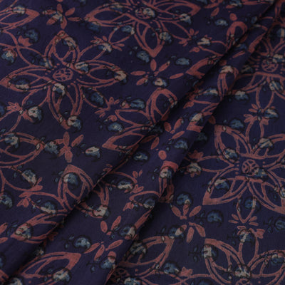 Natural Dyed Chanderi Silk Akola Print Fabric 04