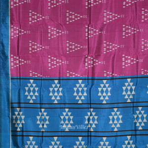 Magenta Pink Jhoti Odisha Ikat Contemporary Designer Saree