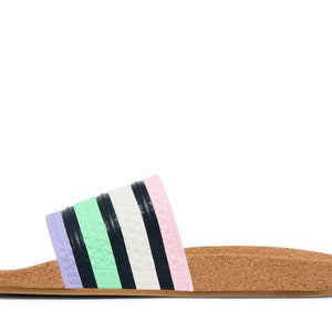 adidas Adilette Cork Slides Pulse Mint Legend Ink Light Purple