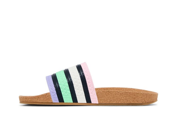 adidas Adilette Cork Slides Pulse Mint Legend Ink Light Purple