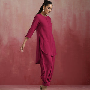 trueBrowns Magenta Cotton Co-ord set