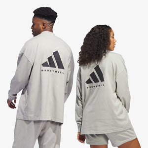 Adidas | BASKETBALL LONG SLEEVE TEE  { SESAME