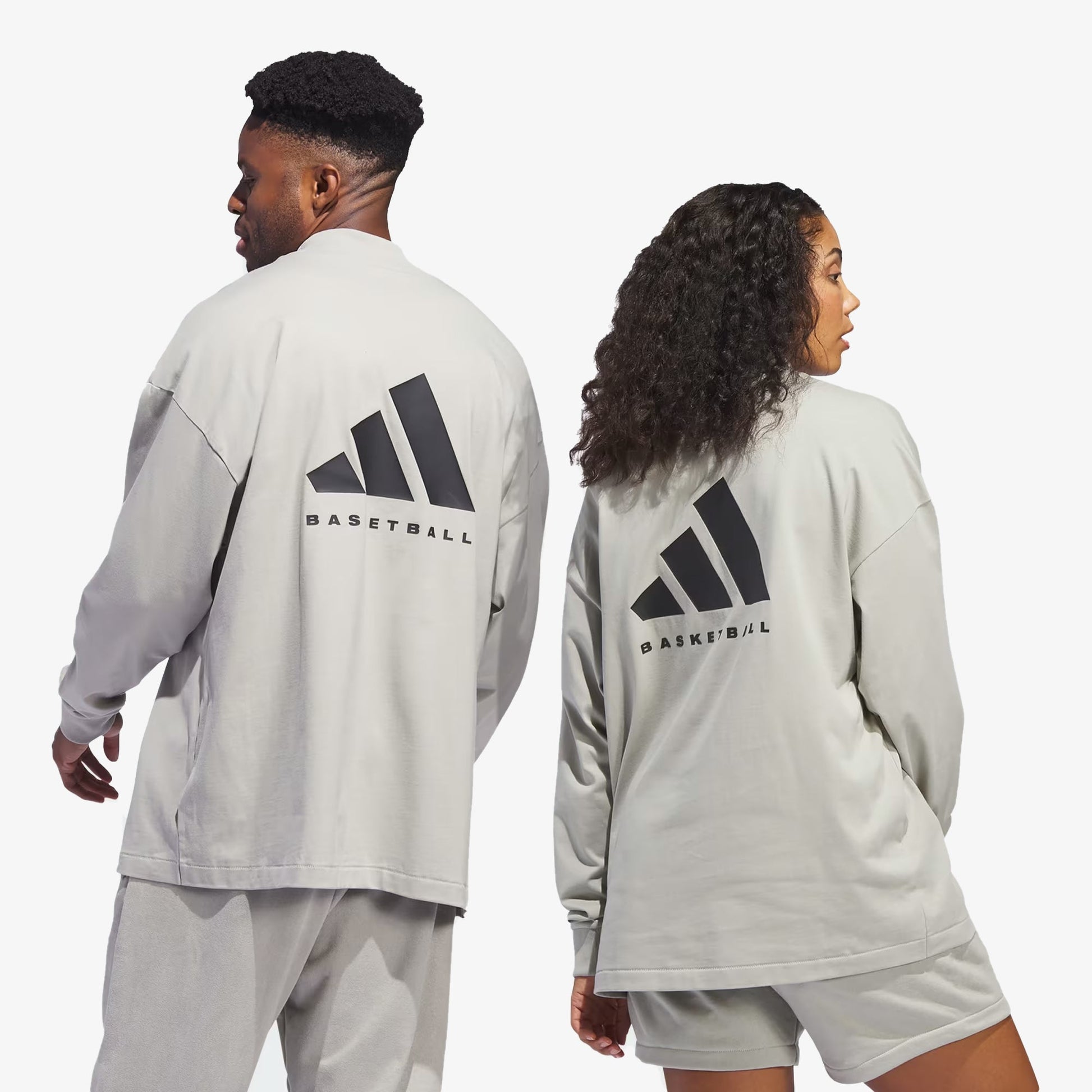 Adidas | BASKETBALL LONG SLEEVE TEE  { SESAME