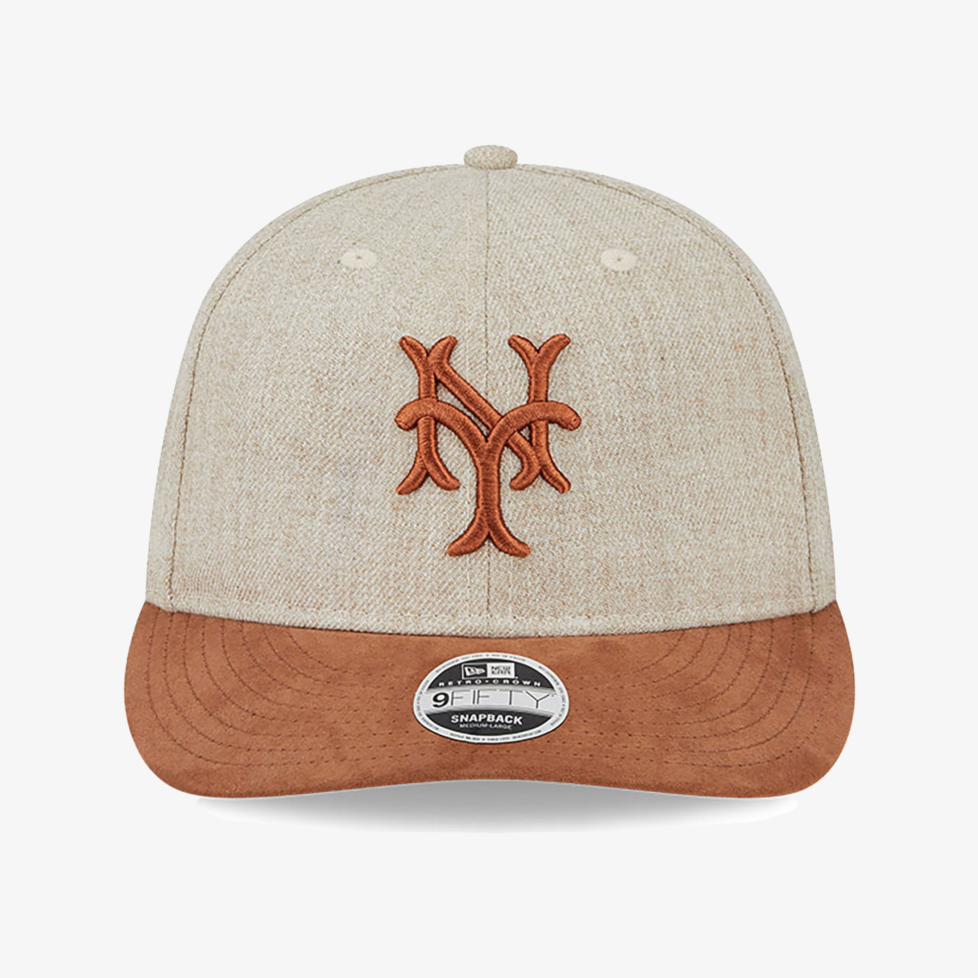 New Era | NEW YORK METS MLB TWO TONE BROWN RETRO CROWN 9FIFTY STRAPBACK CAP  { BROWN