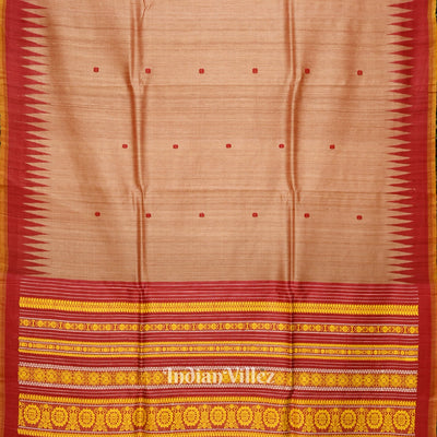 Golden Pink Gopalpur Tussar Silk Saree