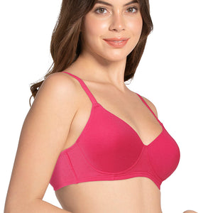 Cotton Dream Padded Non Wired T-shirt Bra - Azalea