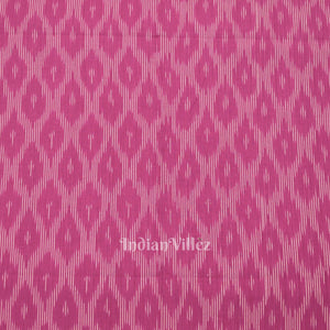 Magenta Pink Pochampally Ikat Cotton Fabric